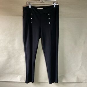 Hope & Harlow Black Button-Accent Pants. Size L